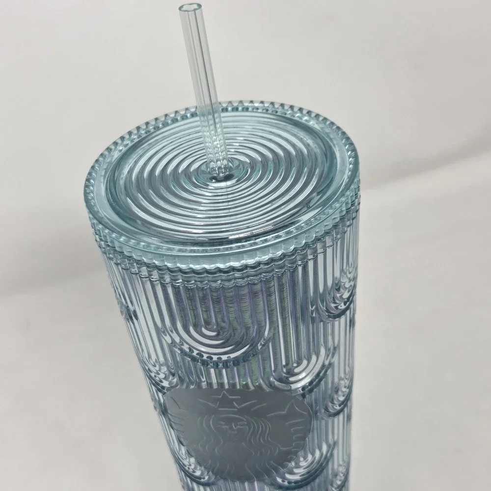 NEW Starbucks Spring 2022 Iridescent Mermaid Scales‎ Tumbler Cold Cup 24 oz